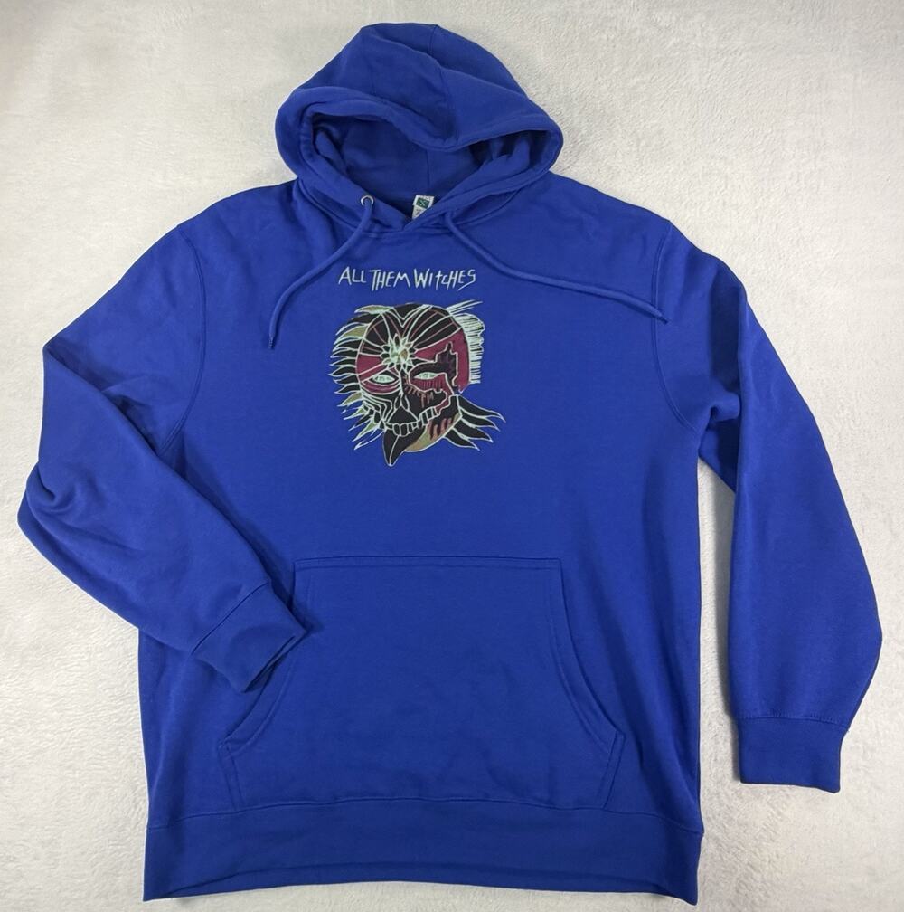 All Them Witches Band Blue Hoodie Mens Size XL